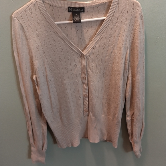 365 Women's Cream Cardigan Sweater - Picture 5 of 11